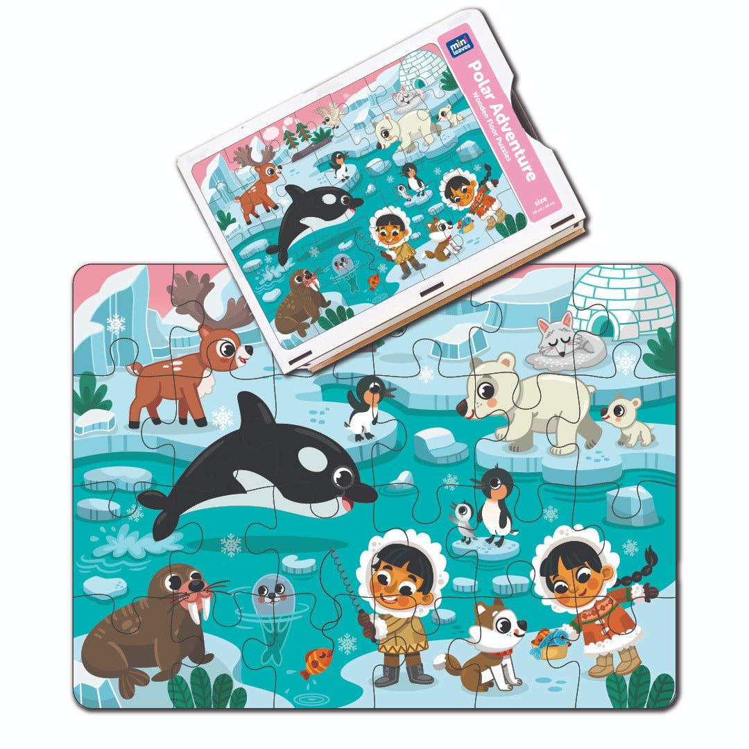 Polar Adventure 48-Piece Wooden Puzzle