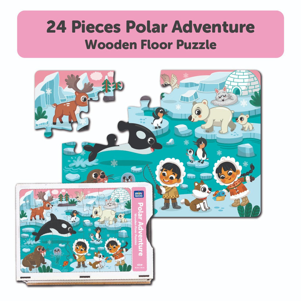 Polar Adventure 48-Piece Wooden Puzzle