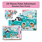 Polar Adventure 48-Piece Wooden Puzzle