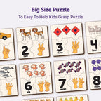 1-10 Number Matching Puzzles Self-Correcting Learning Numbers Puzzles - Mini Leaves
