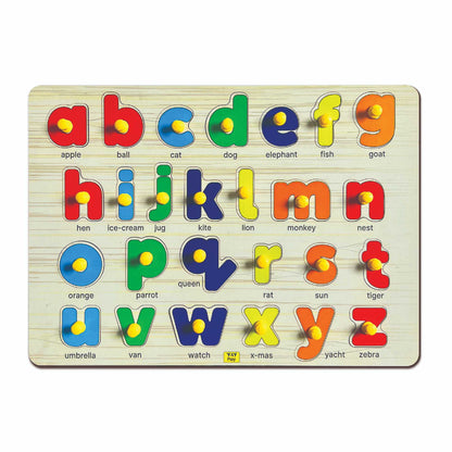 Small ABCD Knob and Pegged Puzzle for Kids 2+ Years