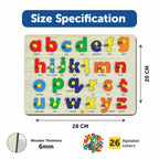 A–Z Small Alphabet Wooden Knob Puzzle