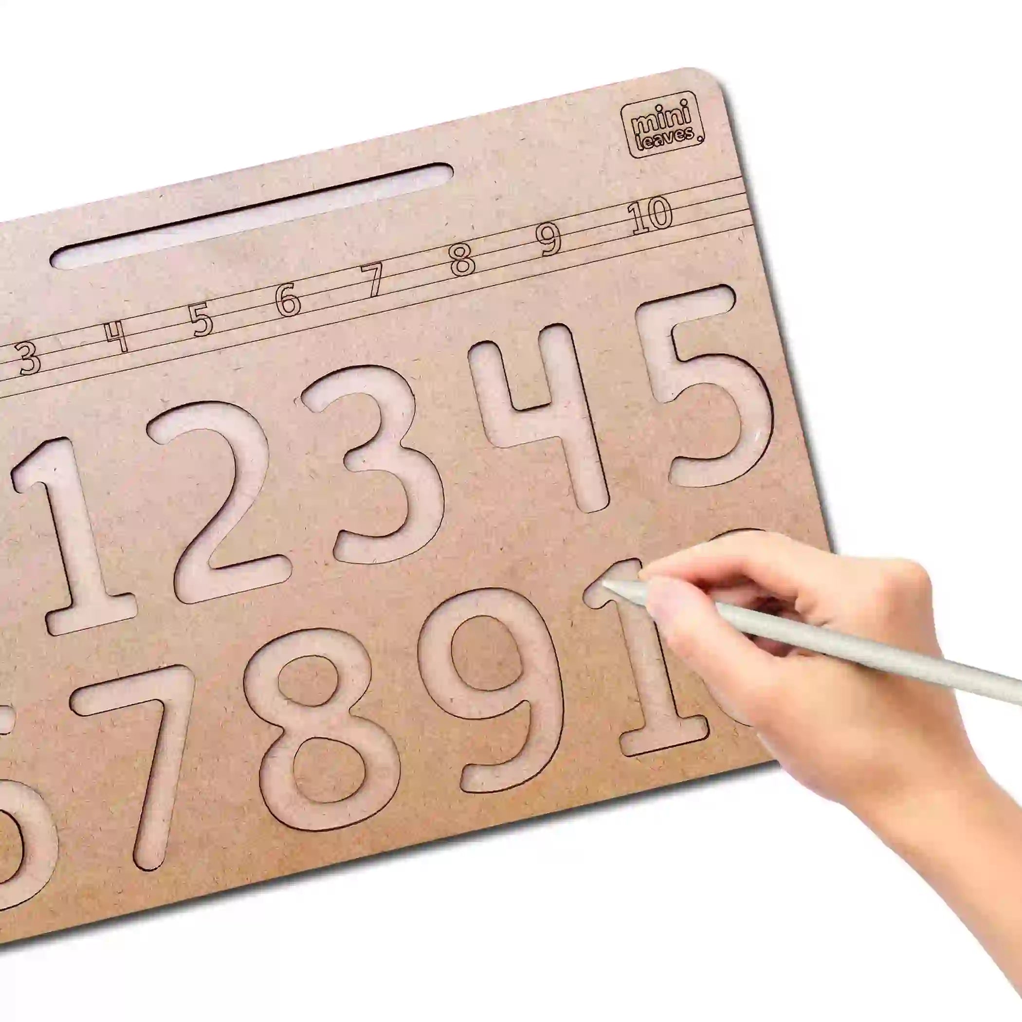 Number 0 to 10 Tracing Board 3+ Years - Mini Leaves