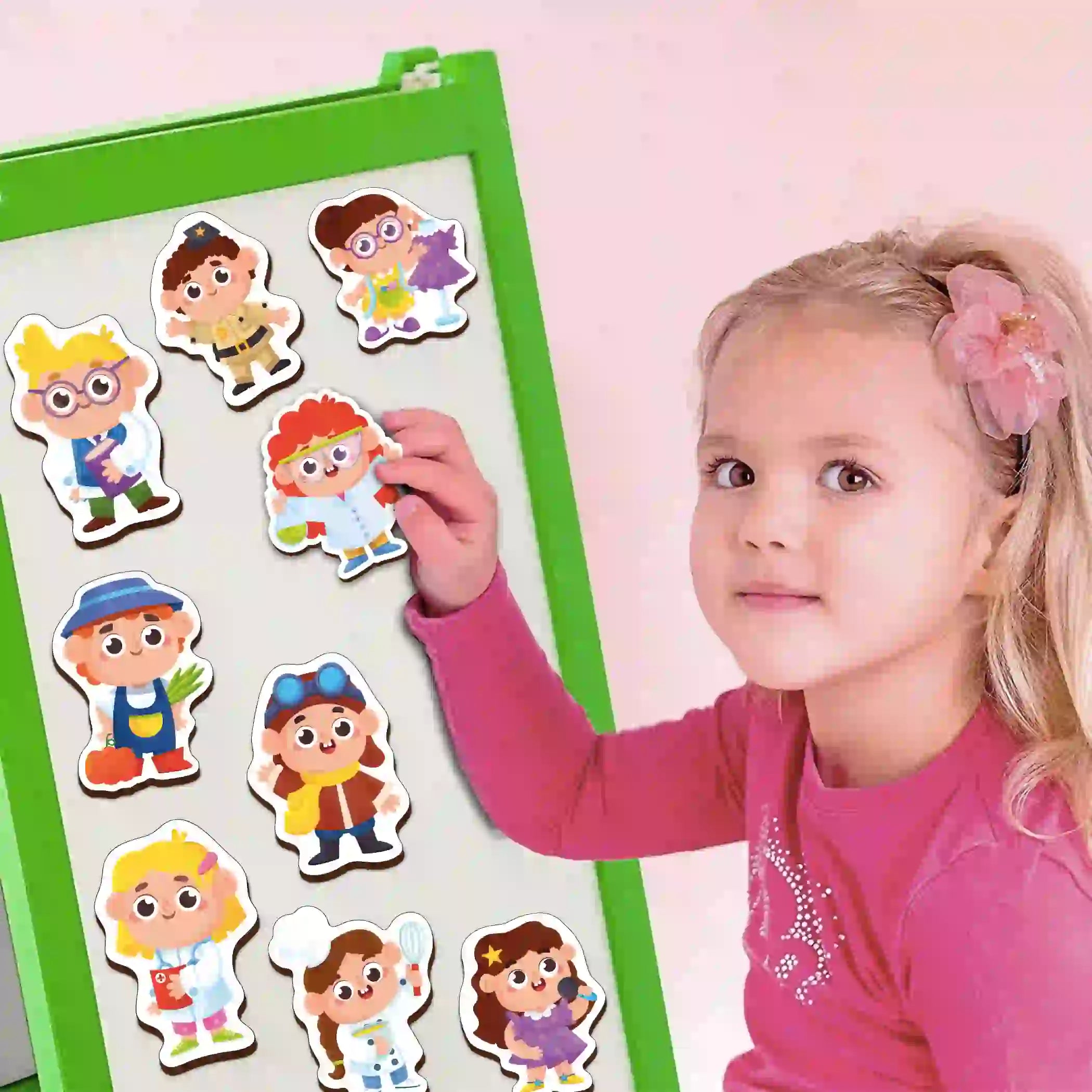 Fridge Magnetic Professions Set of 10 2+ Years - Mini Leaves