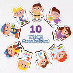 Fridge Magnetic Professions Set of 10 2+ Years - Mini Leaves