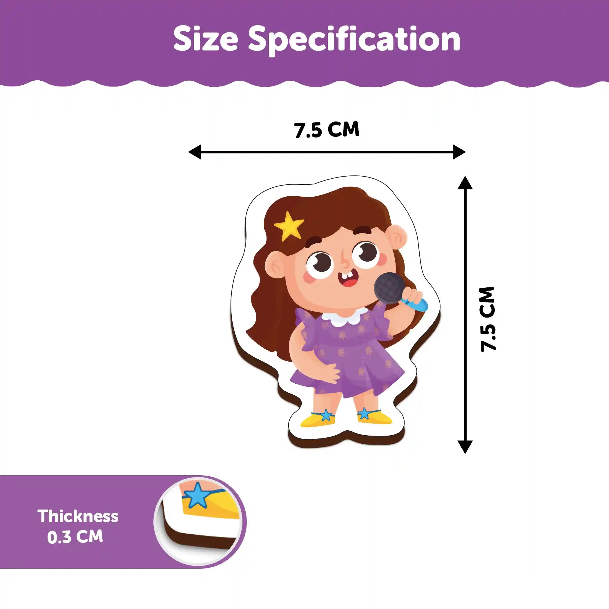 Fridge Magnetic Professions Set of 10 2+ Years - Mini Leaves