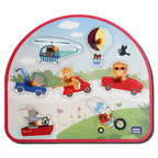 Vehicles On the Go Wooden Pegged Puzzle - Mini Leaves