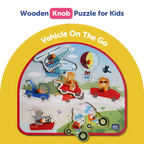 Vehicles On the Go Wooden Pegged Puzzle - Mini Leaves