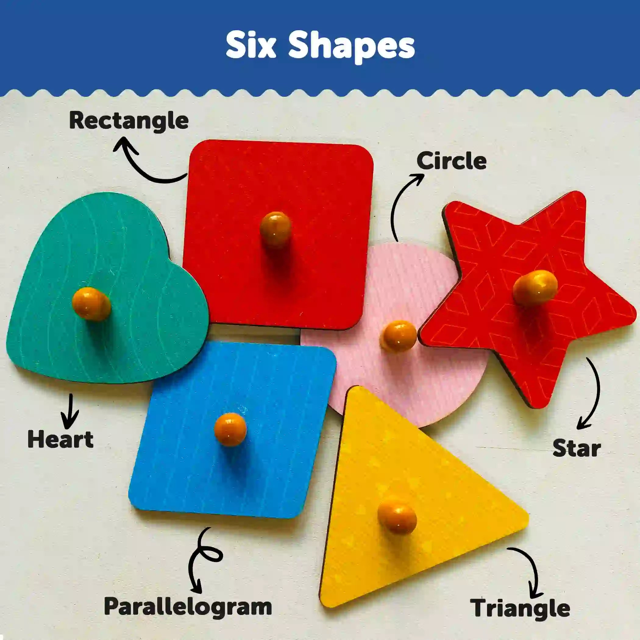 Hide n See Shapes Knob Puzzle 1+ Years - Mini Leaves