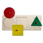 Montessori 3 Shapes Knob Board 1+ Years - Mini Leaves