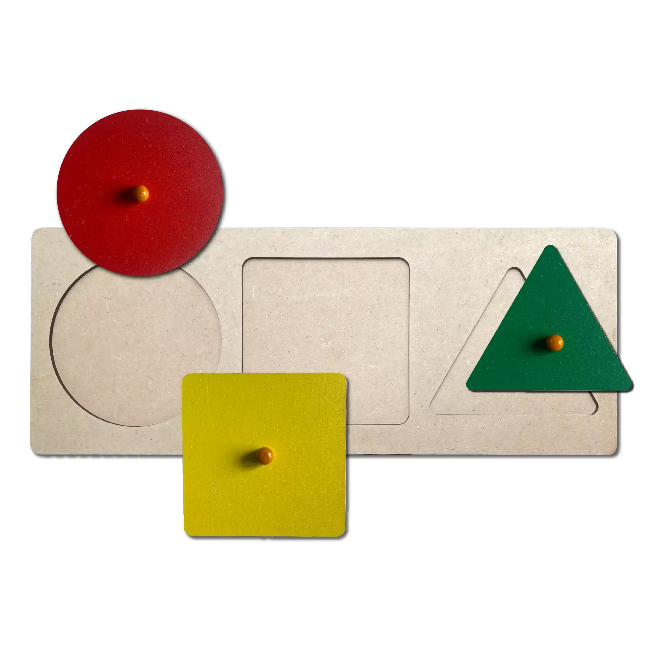 Montessori 3 Shapes Knob Board 1+ Years - Mini Leaves