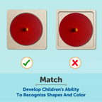 Montessori 3 Shapes Knob Board 1+ Years - Mini Leaves