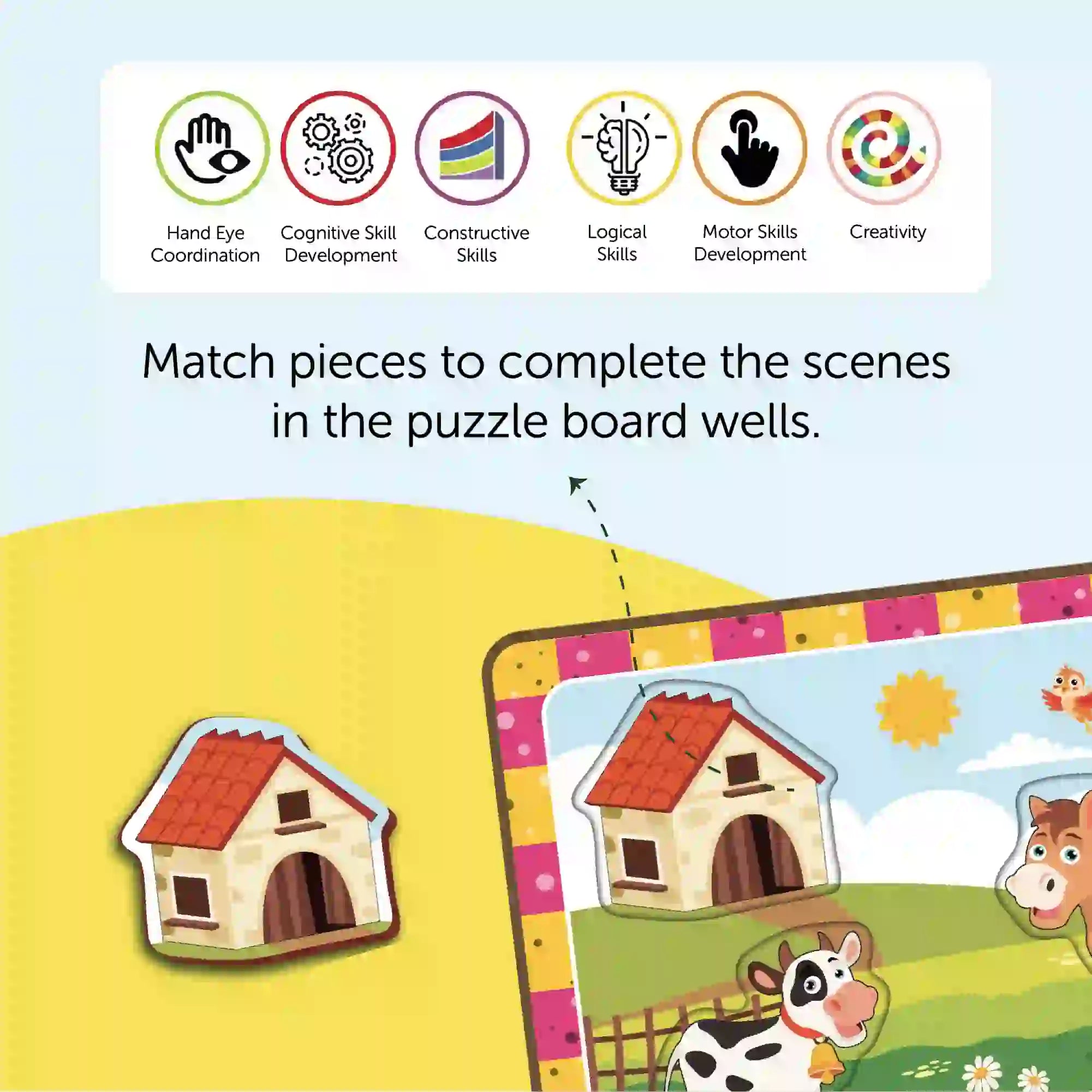 Farm Animal Chunky Puzzle (2+ Years) - Mini Leaves