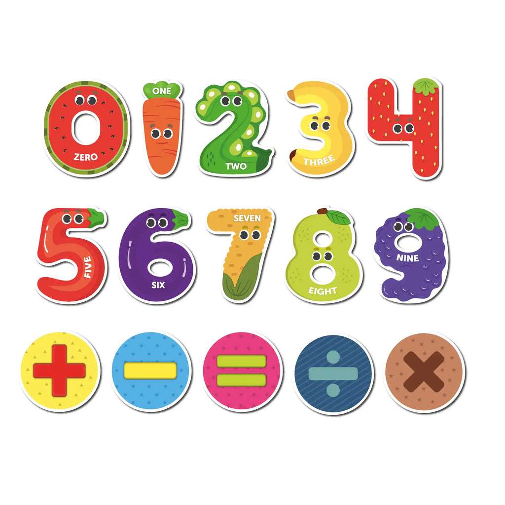 0 to 9 Numbers Fridge Magnets 2+ Years - Mini Leaves
