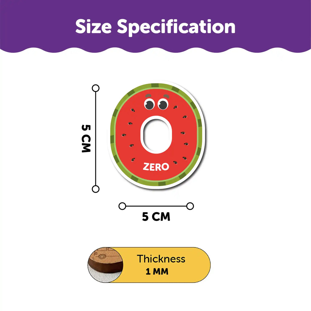 0 to 9 Numbers Fridge Magnets 2+ Years - Mini Leaves