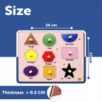 Geometric Shapes Plastic Pegboard - Mini Leaves