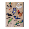 Birds Wooden Knob Puzzle Board 3+ Years