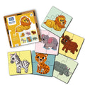 Wild Animal 4 pieces wooden puzzles (2-4 Years) - Mini Leaves