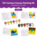 Canvas Craft Art Paint Kit for Beginner 6+ Years - Set of 4