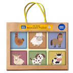 Farm Friends 2 Piece Wooden Puzzles 2+ Years - Mini Leaves