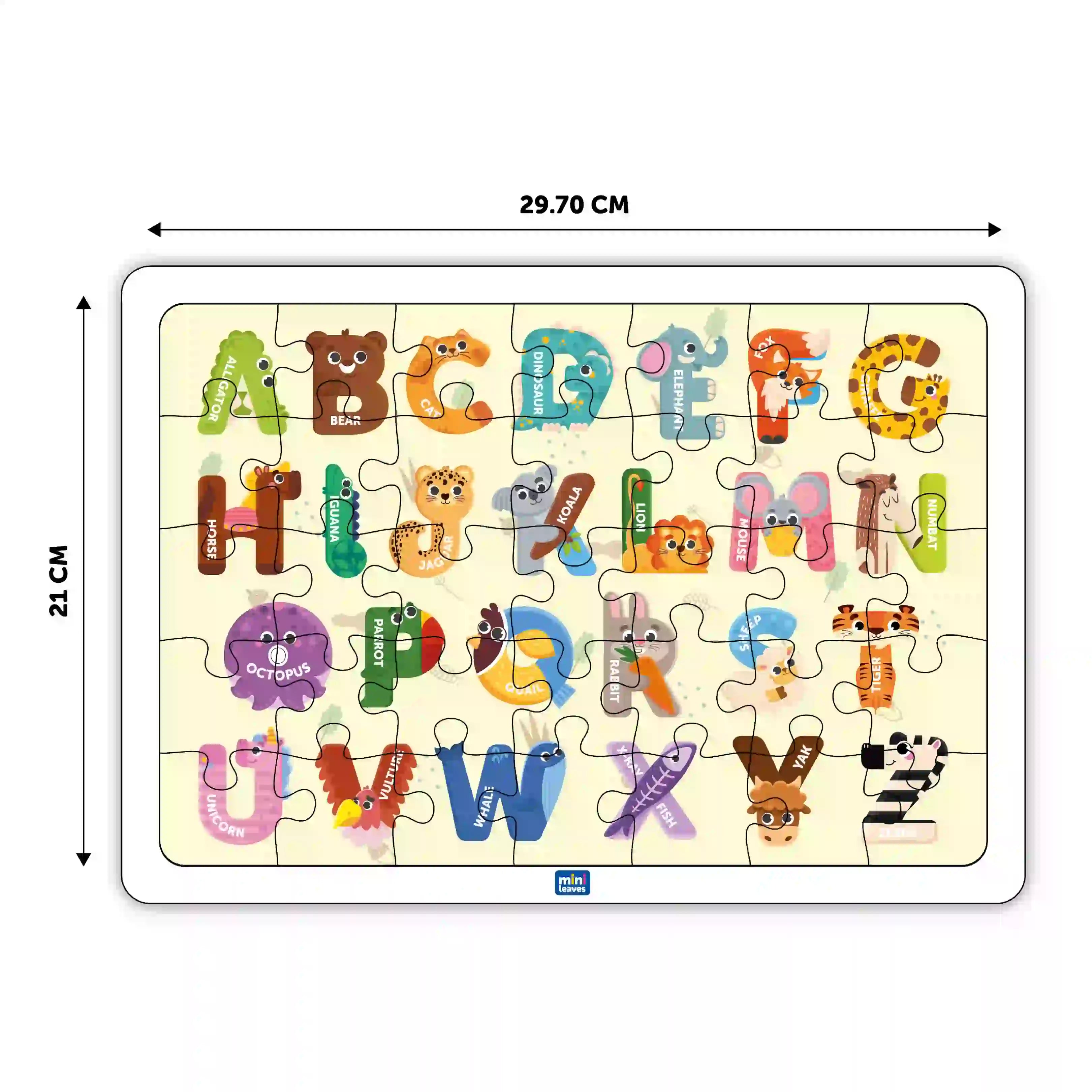 Capital Alphabet 35 Pieces Puzzle 3+ Years - Mini Leaves