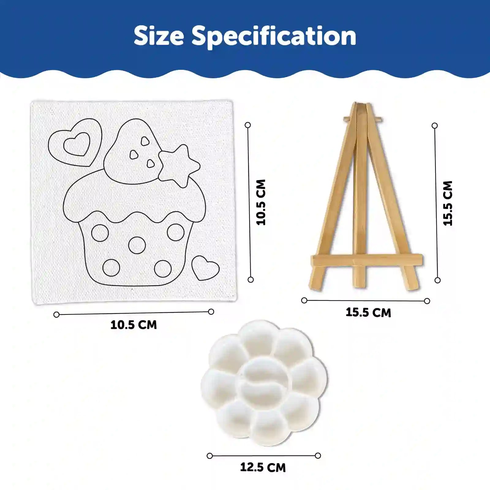 Canvas Craft Art Paint Kit for Beginner 6+ Years - Set of 4