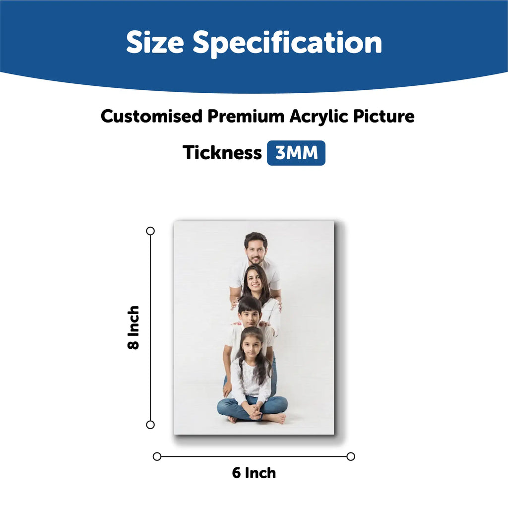 Customised Acrylic Photo 8 x 6 Inch - Mini Leaves