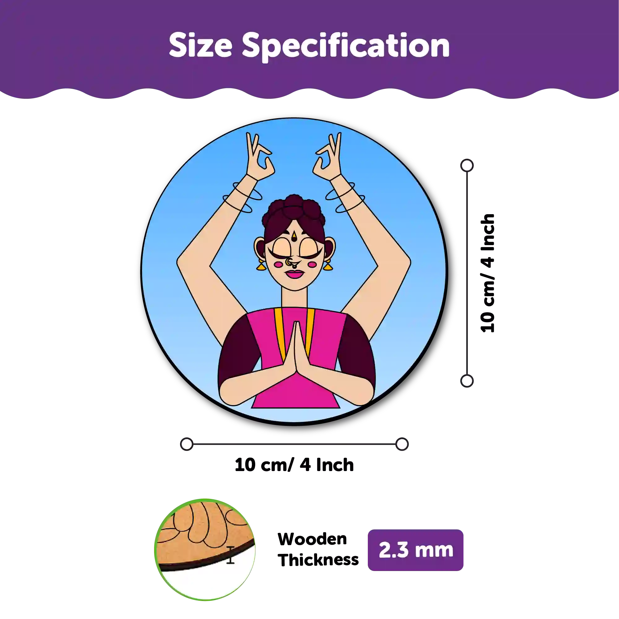 Mandala Tea Coasters Art and Craft Kit 6+ Years- Beginner