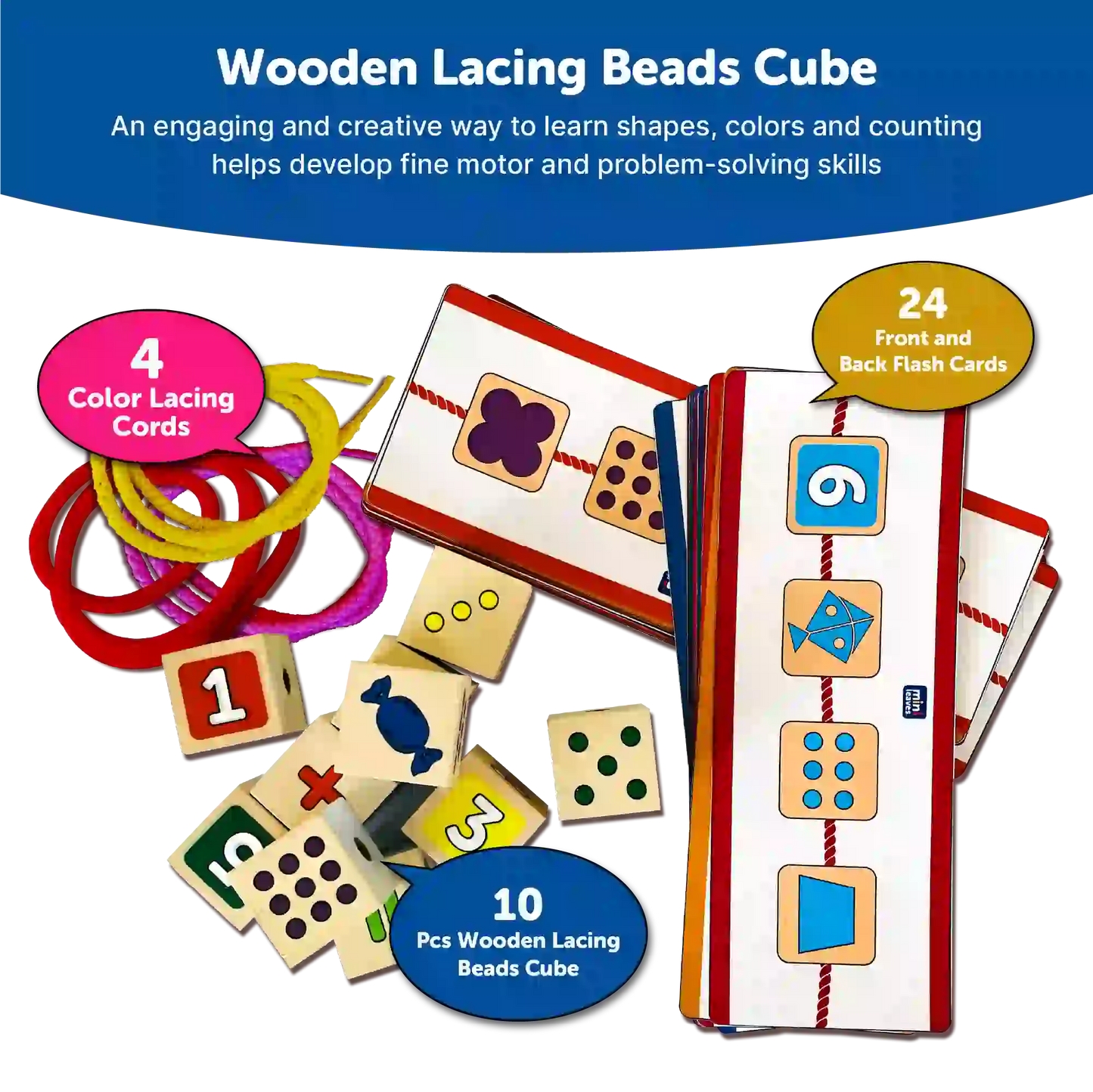 Alphabets Shapes Lacing Activity for kids  3+ Years