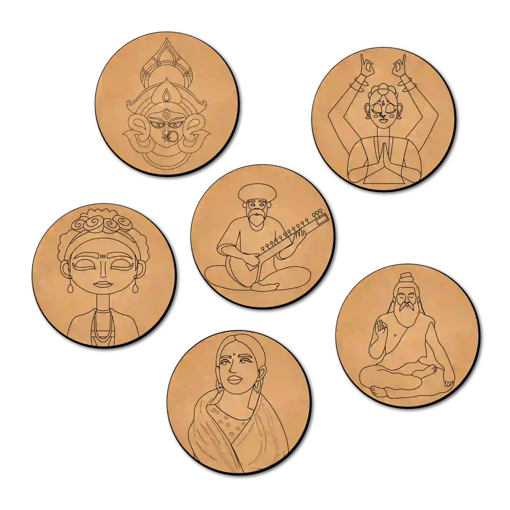 Mandala Tea Coasters Art and Craft Kit 6+ Years- Beginner