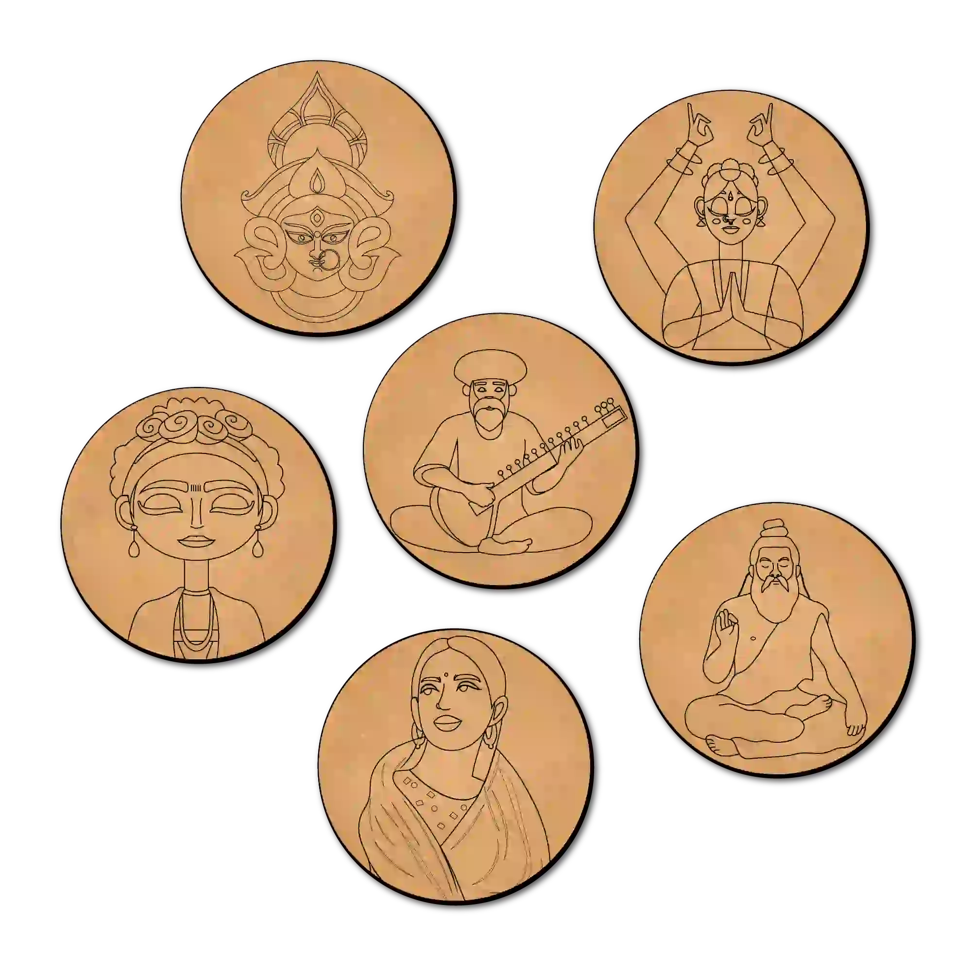 Mandala Tea Coasters Art and Craft Kit 6+ Years- Beginner