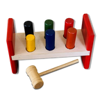 Hammer and Peg Wooden Toys 18 Months + - Mini Leaves