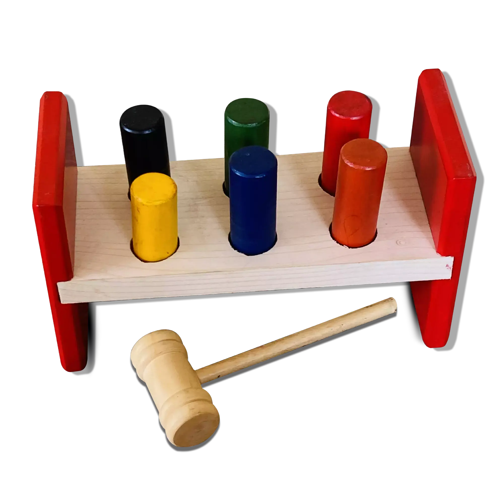 Hammer and Peg Wooden Toys 18 Months + - Mini Leaves