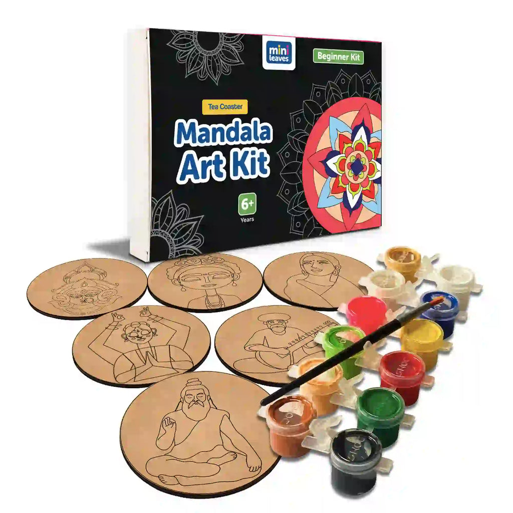 Mandala Tea Coasters Art and Craft Kit 6+ Years- Beginner