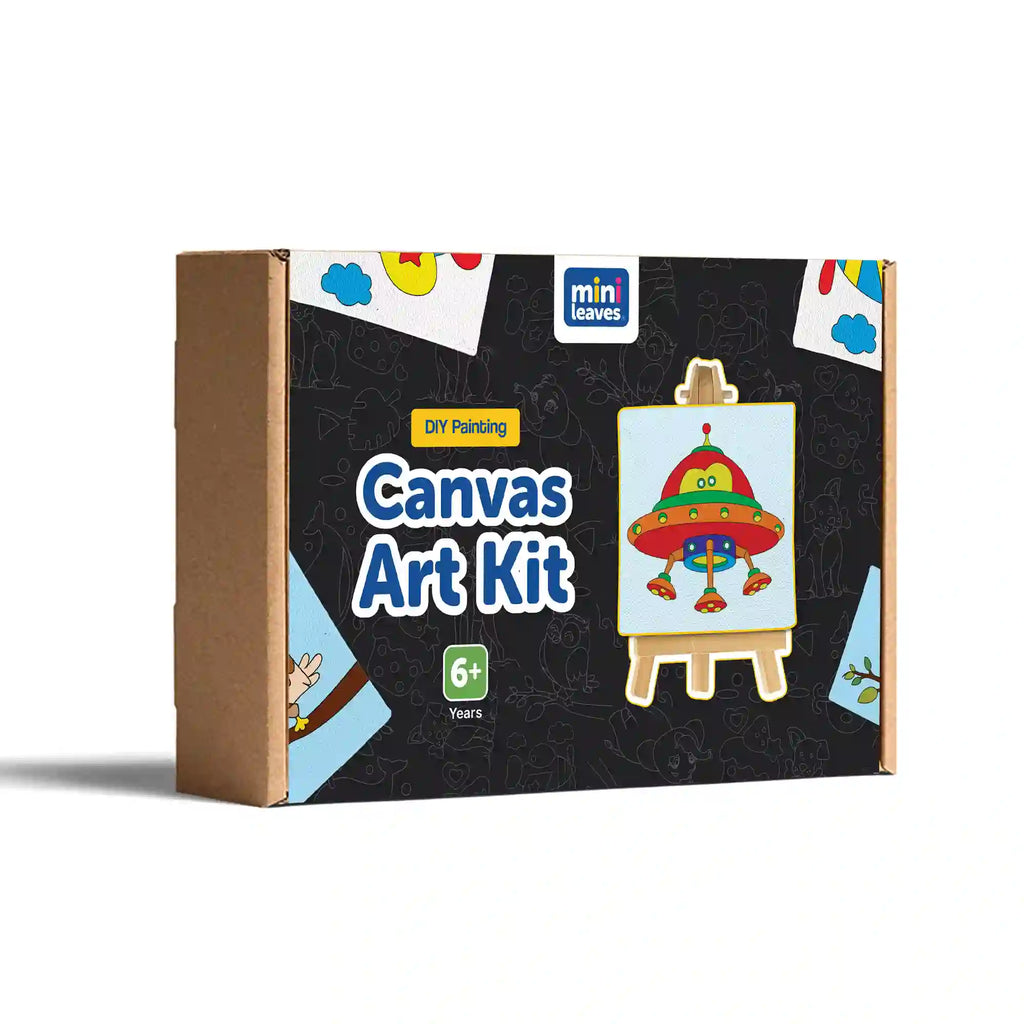 Canvas Craft Art Paint Kit for Beginner 4 to 6 Years- Set of 4