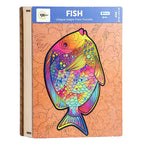 Fish Unique Shapes Wooden Puzzles 84 Pieces 6+ Age
