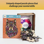Wolf Unique Shape Wooden Puzzles 65 Pieces 6+ Age